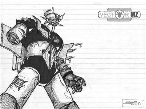 Mazinger Z Ink Sketch By Vectormz On Deviantart