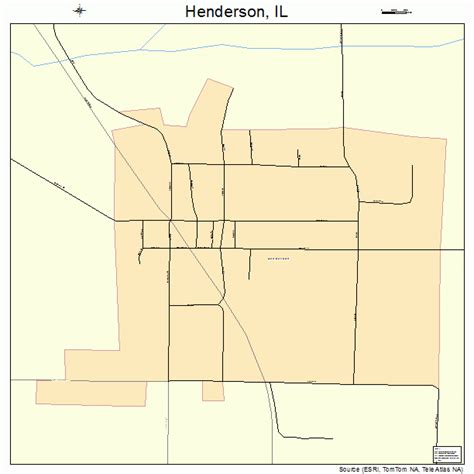 Henderson Illinois Street Map 1734007