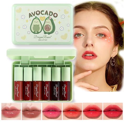 6 Colors Lip Tint Stain Set Korean Lip Gloss Lip Tint