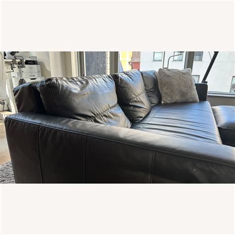 IKEA Faux Leather 3 Seater Full Size Sleeper Sofa - AptDeco