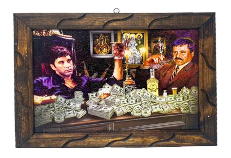 Buy Arimex Face Al Pacino And El Chapo Wooden Picture Frame Mobsters