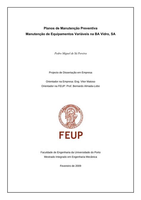 Pdf Planos De Manuten O Preventiva Manuten O De Pdf Fileiv Resumo