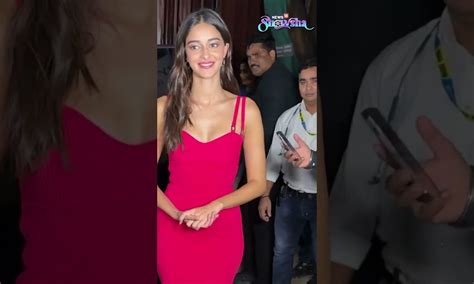 What A Beauty Ananya Panday Stands Out In A Hot Pink Dress Shorts Viral Video News