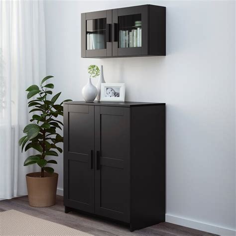 Brimnes Cabinet With Doors Black Ikea