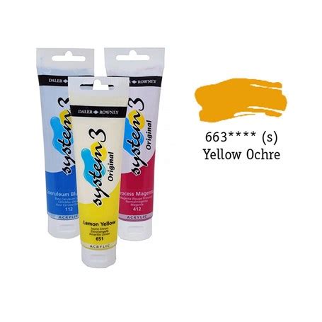 Daler Rowney System Original Akrilik Boya Ml Yellow Ochre Karin