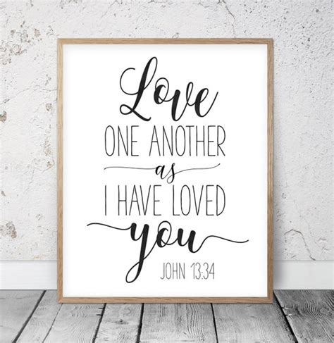 Love One Another As I Have Loved You Printable Scripture Wall | Etsy