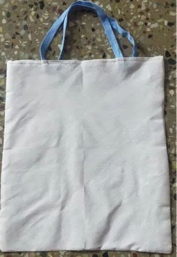 Handled White CLOTH CARRY BAGS For Shopping Size Dimension Inches At