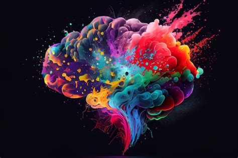 Premium Photo Concept Art Of A Human Brain Exploding With Knowledge