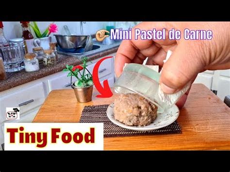 Mini Pastel de Carne Sección COMIDA EN MINIATURA de Verdad Tiny