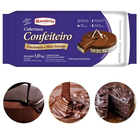 Barra De Chocolate Meio Amargo Fracionado Confeiteiro 1 01kg