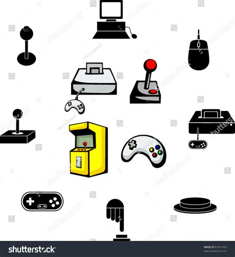 Video Game Illustrations Symbols Stock Vector 81631933 - Shutterstock