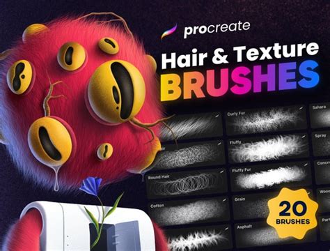 Hair Texture Brushes For Procreate Etsy