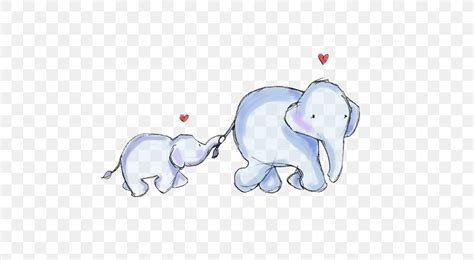 Elephant Mother Infant Clip Art, PNG, 564x451px, Watercolor, Cartoon ...