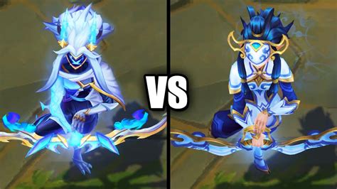 Drx Kindred Vs Porcelain Kindred Skins Comparison League Of Legends