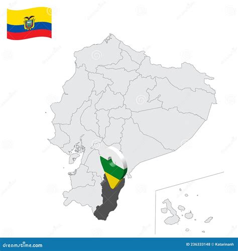 Location Zamora Chinchipe Province On Map Ecuador 3d Location Sign