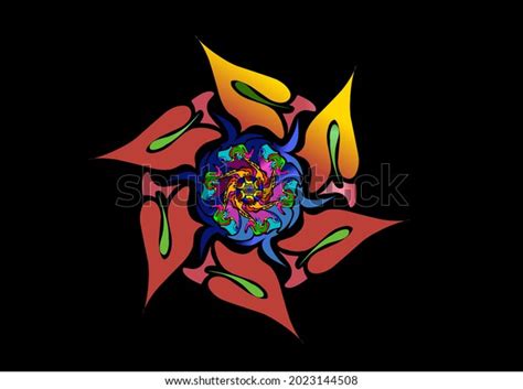 Abstract Colorful Batik Flower Vector Stock Vector Royalty Free