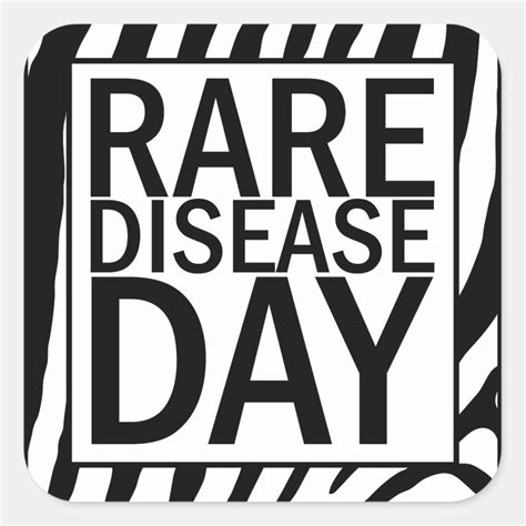 Rare Disease Day Sticker Sheet Zebra Print Zazzle