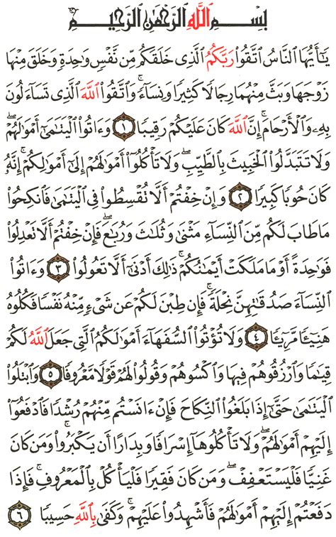 Surah An Nisa English Translation Of The Meaning