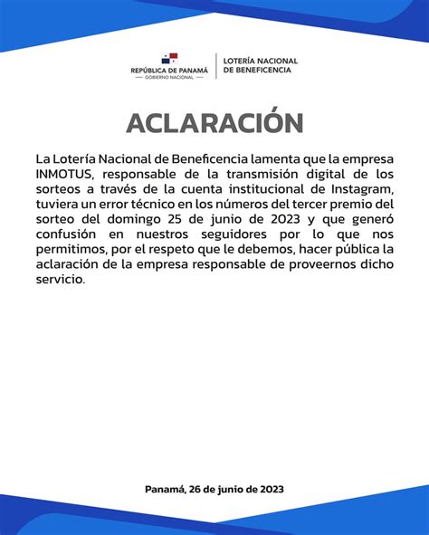 Loter A Nacional Pm On Twitter Aclaraci N Lnbpma Lnbpma