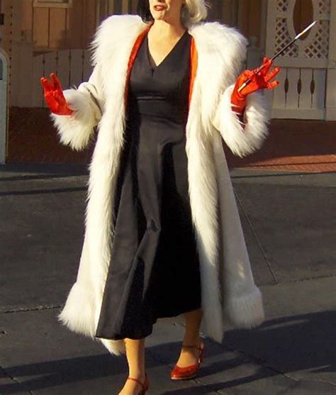 Cruella Emma Stone Cruella de Vil Long Fur Coat - The Leather City