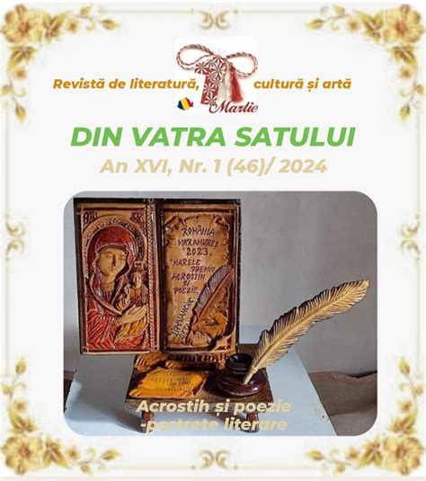 Revista Din Vatra Satului Nr Acrostih I Poezie