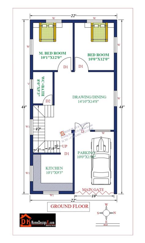 22X44 Affordable House Design DK Home DesignX