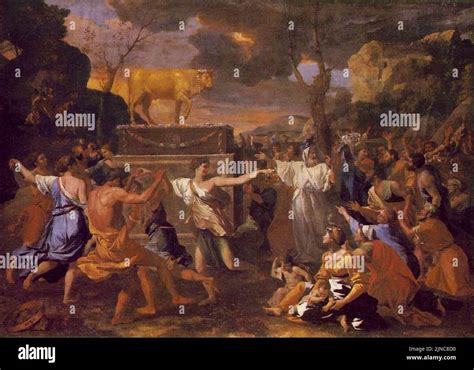 The Adoration Of The Golden Calf 1633 36 Stock Photo Alamy