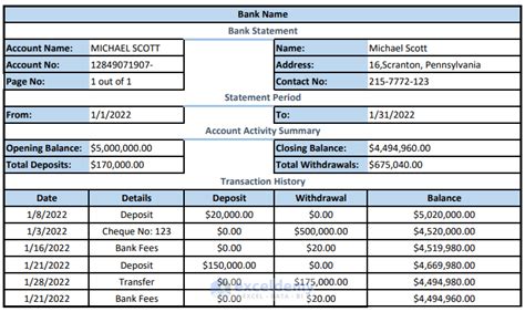 How To Edit Bank Statements In Excel With Easy Steps