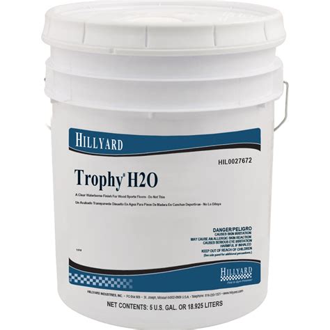 Hillyard Trophy H20 Water Based Gym Floor Finish 2 Component Ready