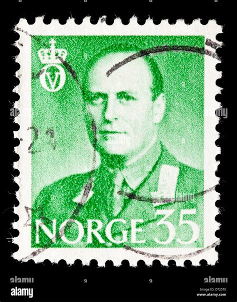 Postage Stamp Norway King Olav V Stamped Stock Photo Alamy