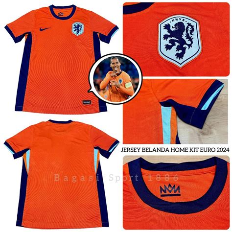 Jual Jersey Baju Bola Negara Belanda Home Kit Kandang Orange Oren Piala