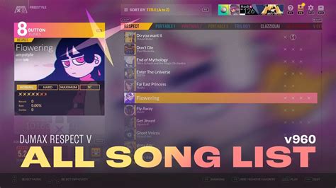 Djmax Respect V All Song List V Update Youtube