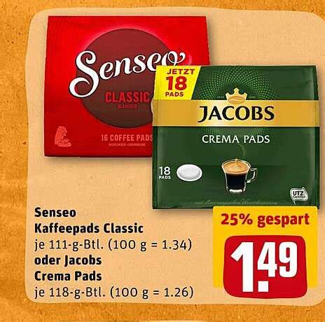 Senseo Kaffeepads Classic Oder Jacobs Crema Pads Angebot Bei Rewe