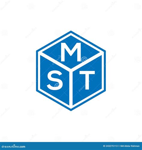 MST Letter Logo Design on Black Background. MST Creative Initials ...