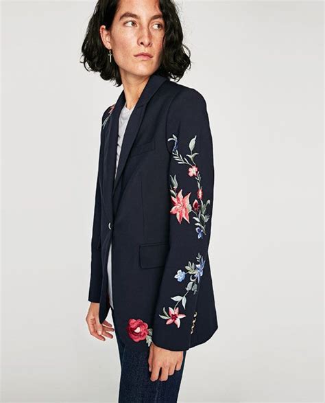 Zara Mujer Blasier Bordada Embroidery On Clothes Embroidered Clothes Embroidered Jacket