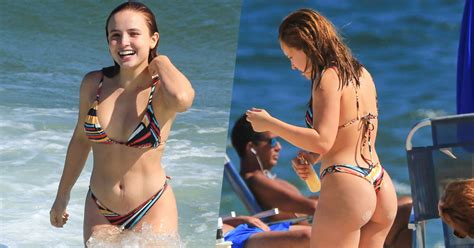 Fotos Larissa Manoela exibe bumbum enxuto e barriga sarada em biquíni