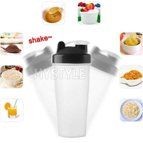 700ml Shaker Ball Bottle Cup Gym Protein Supplement Drink Blender Mixer