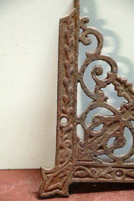 Set Of 7 Antique Cast Iron Shelf Brackets XXXX Antique Complex