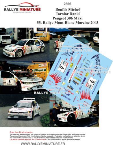 Decals Ref Peugeot Maxi Bonfils Rallye Mont Blanc