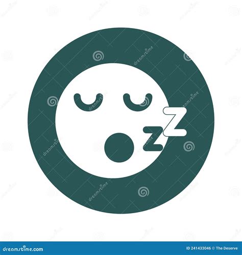 Sleep Emoji Isolated Vector Icon Which Can Easily Modify Or Edit Stock