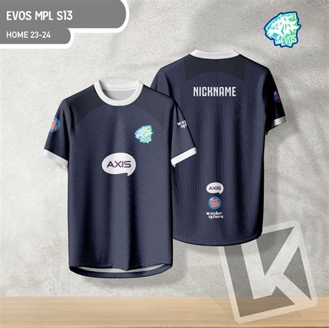 Baju Jersey Evos Mpl S Home Biru Terbaru Esport Game Lazada