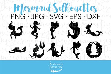Mermaid Silhouettes | Illustrations ~ Creative Market