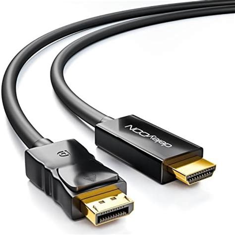 DeleyCON 1m DisplayPort Zu HDMI Kabel High Speed 4K UHD FullHD 1080p