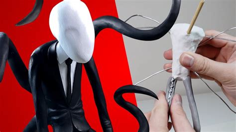 Making Slender Man Creepypasta Fan Art Polymer Clay Timelapse