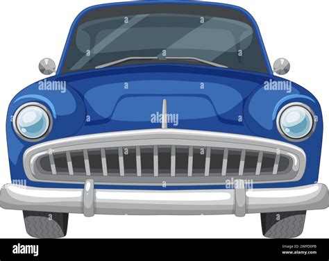 Vector Graphic Of A Retro Blue Automobile Stock Vector Image And Art Alamy