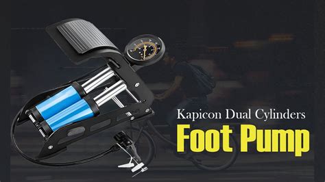 Kapicon Double Cylinder Portable High Pressure Foot Air Pump Compressor