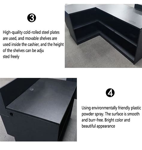 Customized Supermarket Checkout Counter Cash Counter Table Design Steel