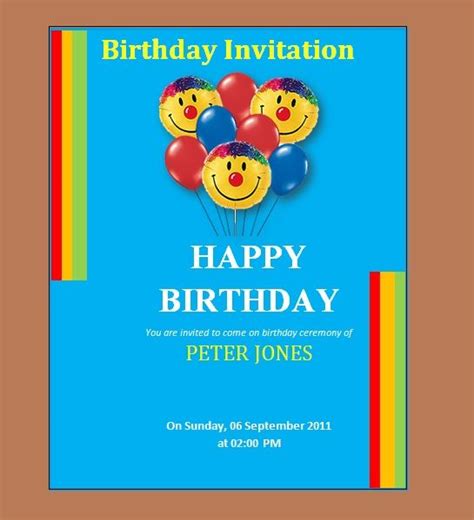 10 Free Birthday Invitation Templates Word Excel PDF Templates