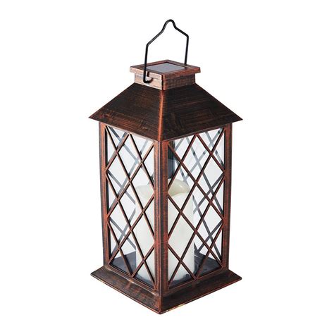 11 In Solar Led Bronze Finish Lantern