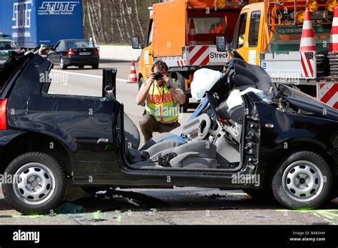 Heavy Traffic Accident On The A Motorway In Leverkusen Germany